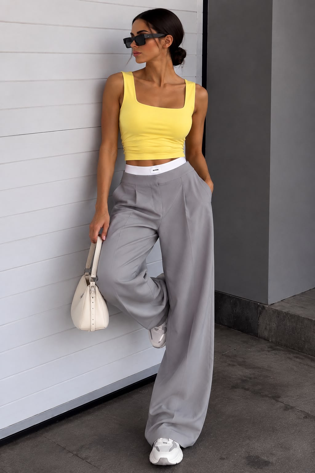 Laila Basic Tank Top in yellow